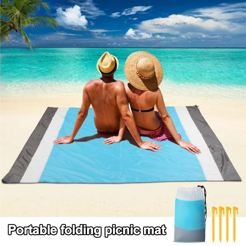 

Легкий пляжный коврик без песка, водонепроницаемый складной коврик для кемпинга, активного отдыха, VJ-Drop