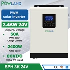 Солнечный инвертор 3kva Чистая синусоида 24V 220V Гибридный инвертор Встроенный 50A PWM солнечный контроллер заряда инвертор зарядного устройства
