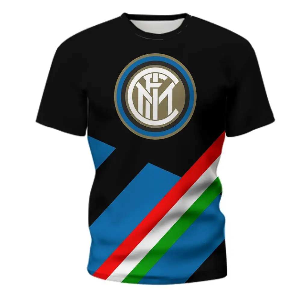 2020 Футболка В миланском футбольном клубе Футбольная 3D футболка с круглым вырезом