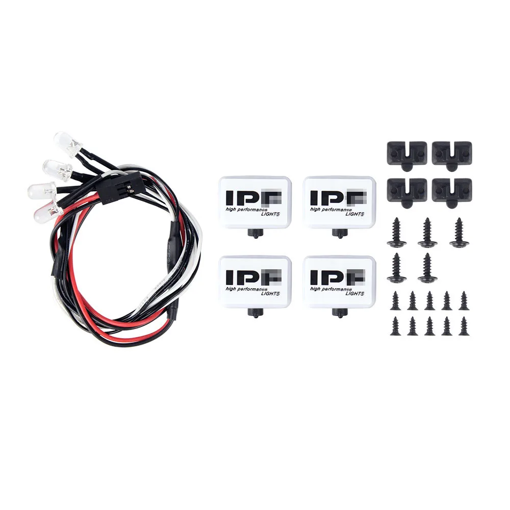 RC Crawer 2 шт./4 шт. Квадратный светодиодный светильник и бухта для 1:10 Crawler Traxxas осевой