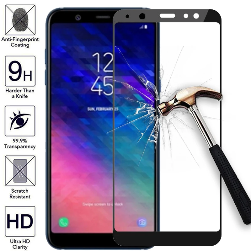 Защитное стекло для Samsung Galaxy A5 A3 A6 Plus A8 защита экрана закаленное чехол на 3a 5a 6a 8a A 3 5