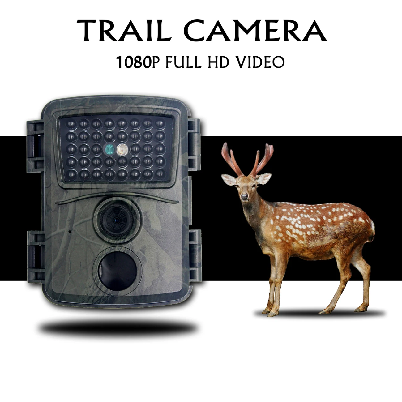 

Hunting Night Vision Camera, IP54 Waterproof 12MP 1080P HD Camera Photo Trap PR-600 IR Camera for Hunting, Wildlife, Home, Farm