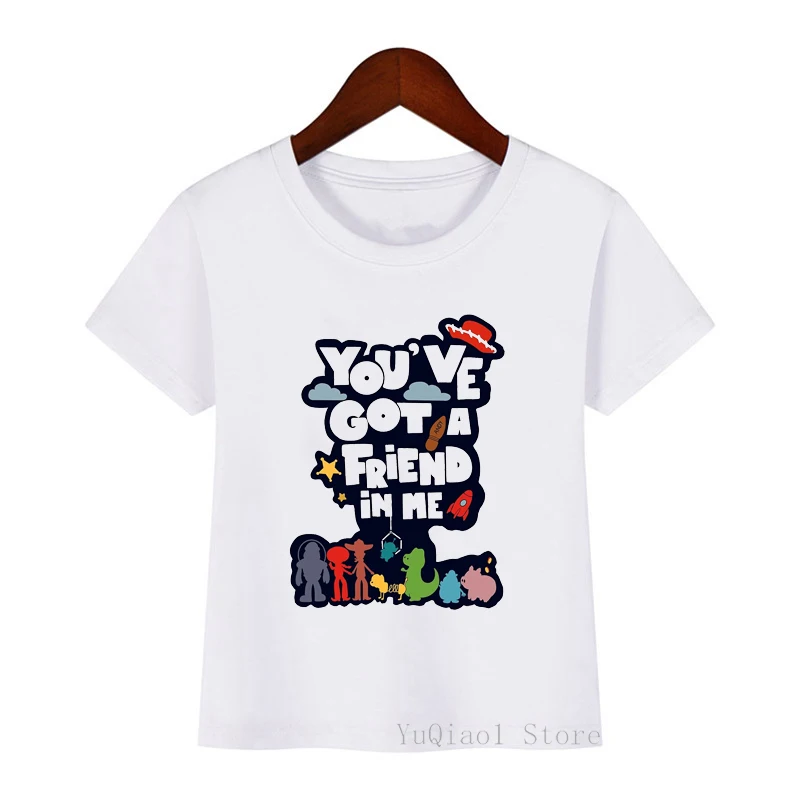 

Boys and Girls Letter Print T shirt Kids Funny girls Clothes Baby you've got a friends in me T-shirt tee shirt kid clothes