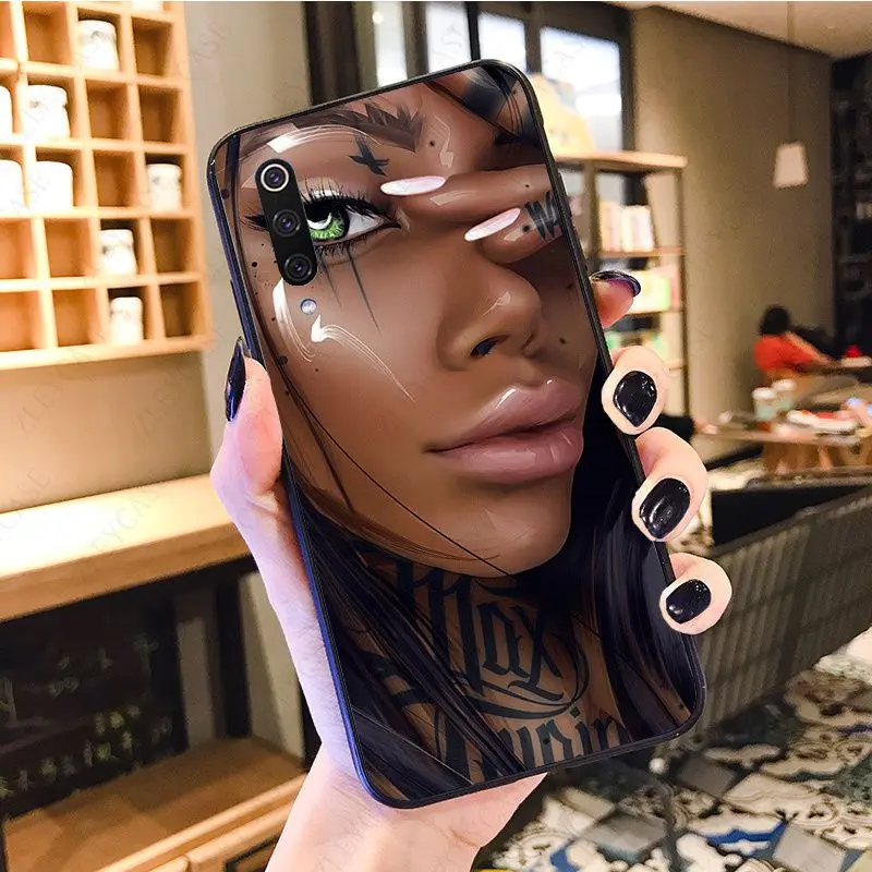 hot sexy sleeve tattoo girl phone case shell for xiaomi mi9t mi8se mi10pro mi6 note10 lite mia1 mia2 mia3 cc9pro cellphones free global shipping