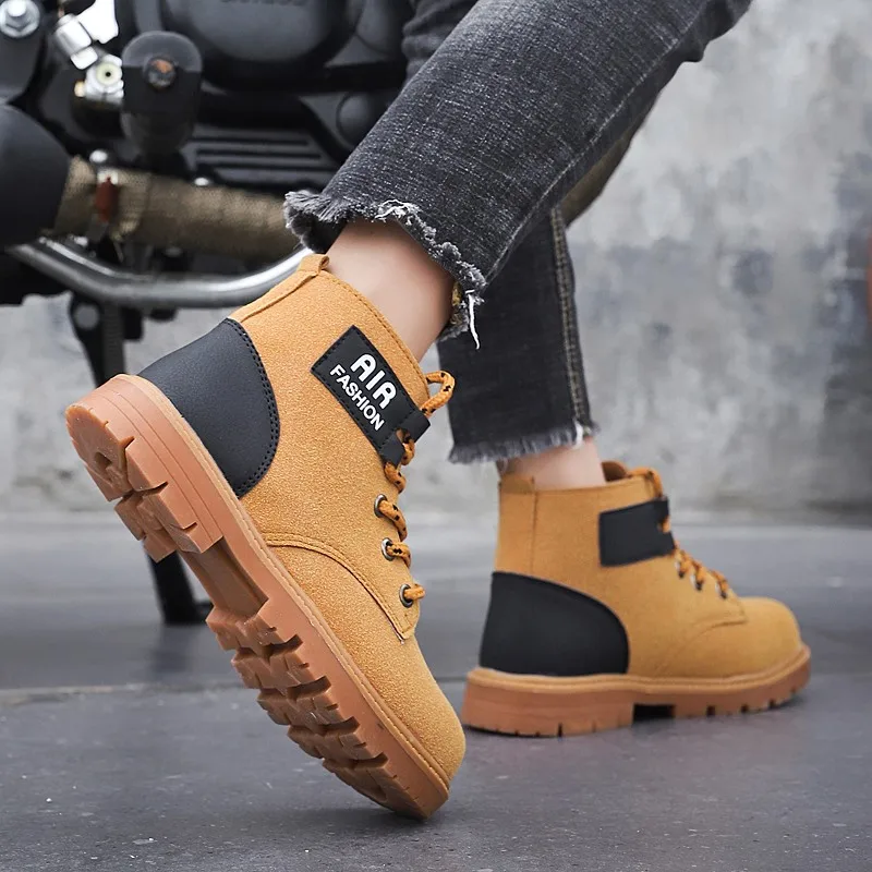 Детские ботинки-мартинсы для мальчиков и девочек теплые кожаные ботинки модные в