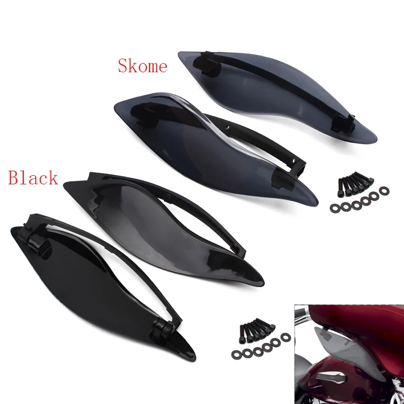 Motorcycle Parts Adjustable Fairing Side Wings Air Deflectors For Harley Touring CVO Electra Street Tri Glide 2014-2020 | Автомобили и
