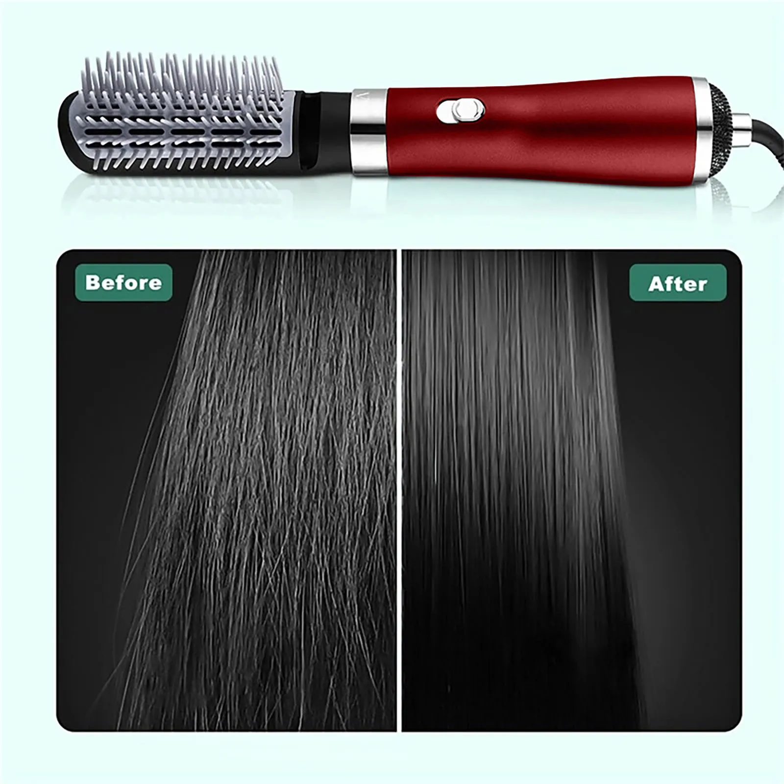

5 In 1 Ionic Hair Dryer Brush Volumizer Hot Air Brush 3 Modes Hair Straightener Comb Curler Hairdryer Brush For Hair#G
