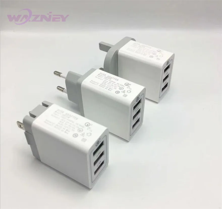Высокое качество US plug складной 3 порта QC3.0 быстрое зарядное устройство QC 0 30 Вт USB