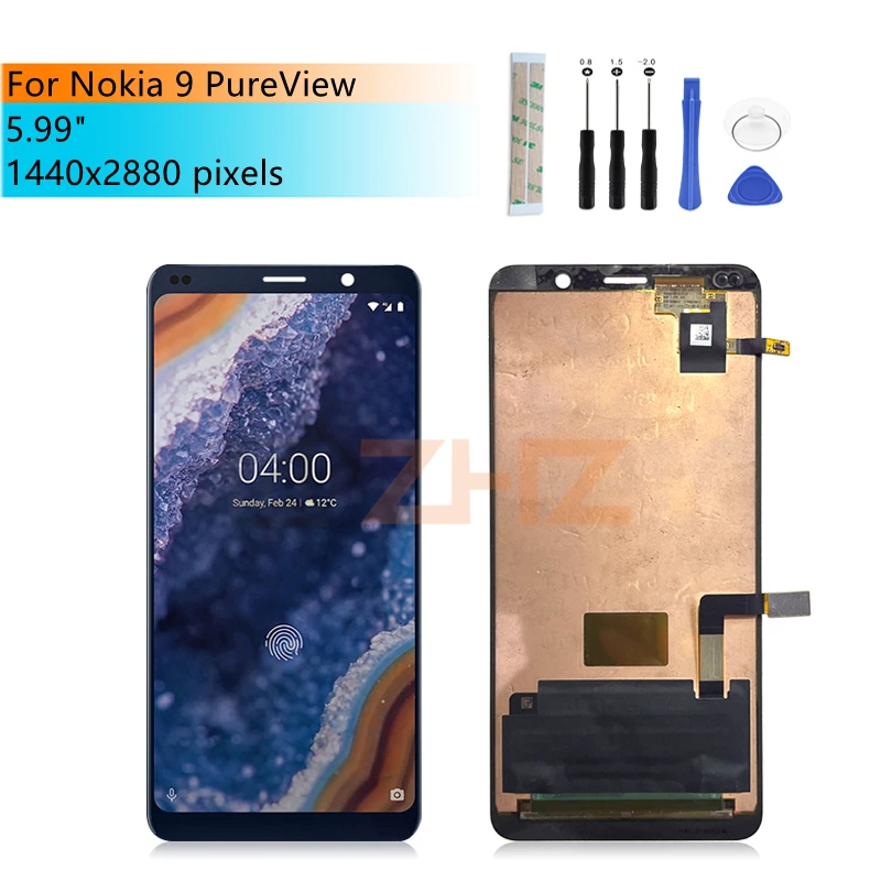 

ЖК-дисплей для Nokia 9 PureView с сенсорным экраном и дигитайзером в сборе, запасные части для ремонта экрана телефона 5,99 дюйма