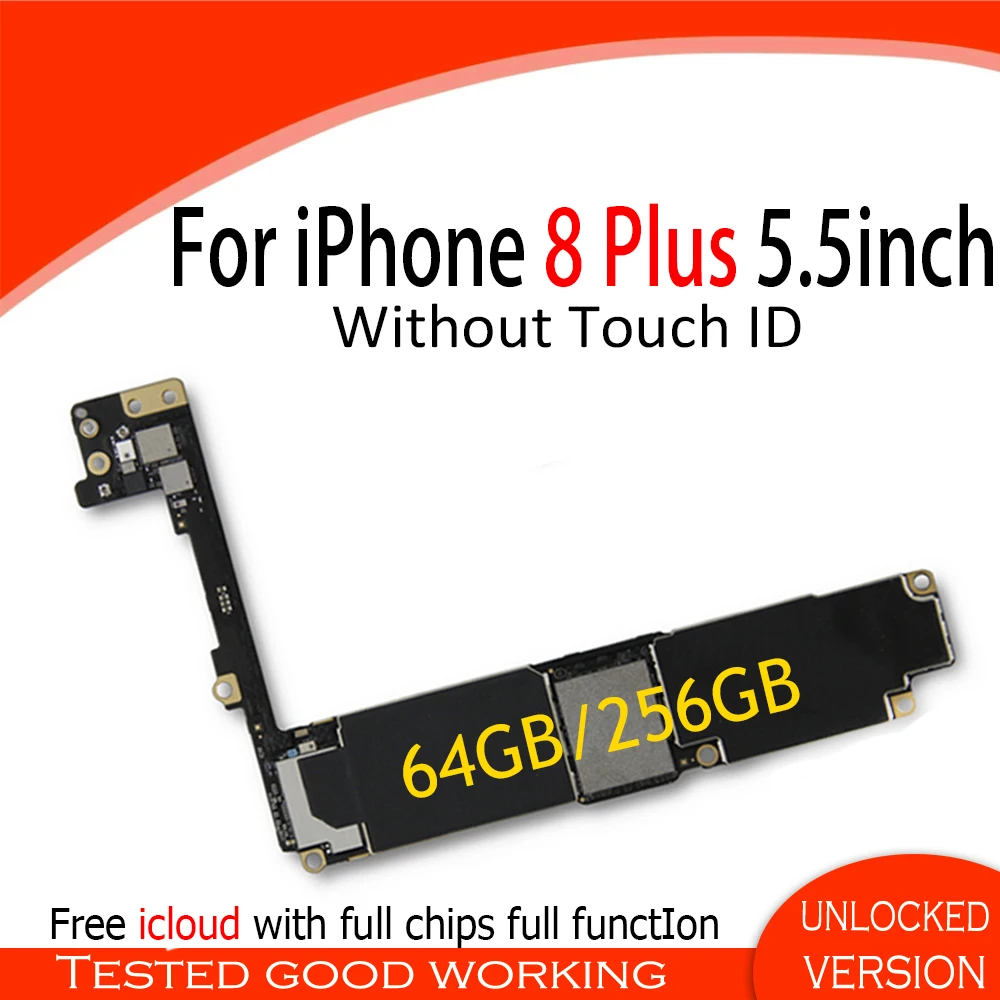 For iPhone 8p 8 plus Factory Unlock Motherboard for mainboard With/withtout Touch ID Back Rear Camera | Мобильные телефоны и