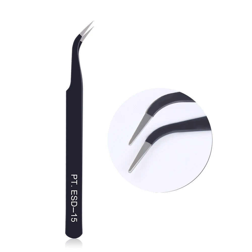 curved tweezer NICOLE дневник стемпинг ногтей Покрытие набор черный белый золотой дизайн ногтей печать лак маникюрный лак DIY дизайн для штамповки пластины - Цвет: curved tweezer