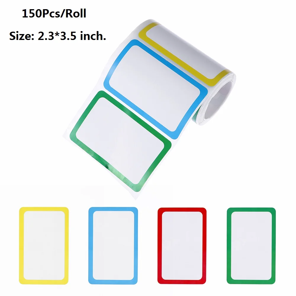 150Pcs Roll-m 120 шт/рулон водонепроницаемый меловая доска кухня специи этикетки наклейки дома jam Jar ярлыки на бутылки этикетки для досок Наклейки маркер - Цвет: 150Pcs Roll-m