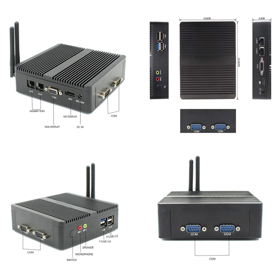 Topton четырехъядерный 3160 J1900 безвентиляторный мини-ПК Windows 7 10 Dual NIC wifi Linux Pfsense маршрутизатор брандмауэр сервер AES-NI поддерживается