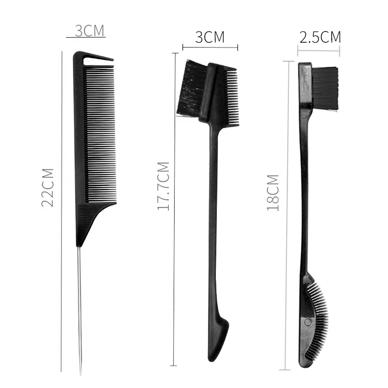 

11 Pcs Black Detangling Brush Set, Hair Detangler for Textured 3A to 4C Kinky Wavy for Wet/Dry/Long Thick Curly Hair