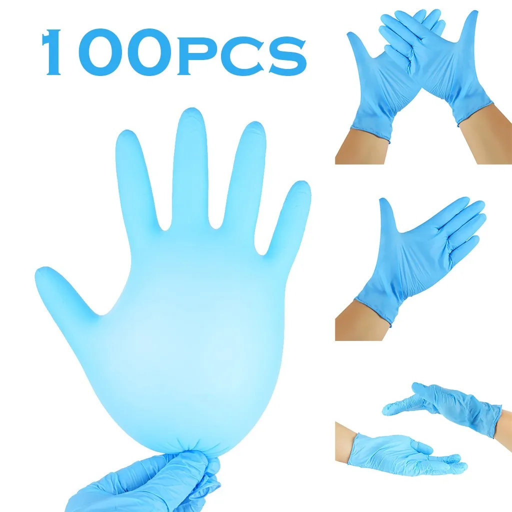 

100pcs/Box friendly PVC Disposable Latex Gloves Dishwashing Kitchen Work Rubber Garden Gloves Universal For Left and Right Hand