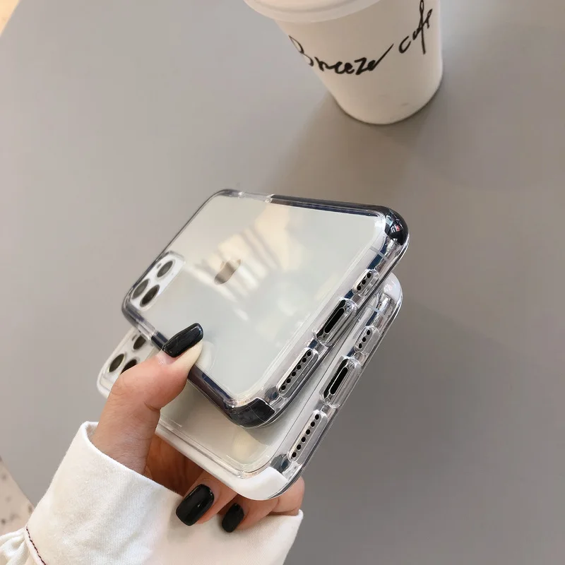 Противоударный карамельный цвет чехол для телефона для iPhone 11 11Pro Max XR XS X XS Max 7 8 6 6S Plus мягкая прозрачная задняя крышка capa