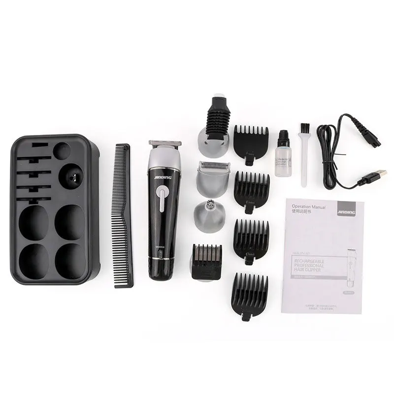 

Multi grooming kit 5 in 1 Electric Hair Clipper Rechargeable Barber Mustache Nose Beard Trimmer Hair Cutting machine razor