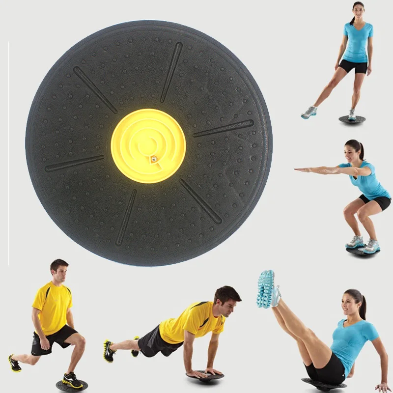 

Newly Yoga Balance Board Disc Stability Round Plates Exercise Trainer for Fitness Sports BN99