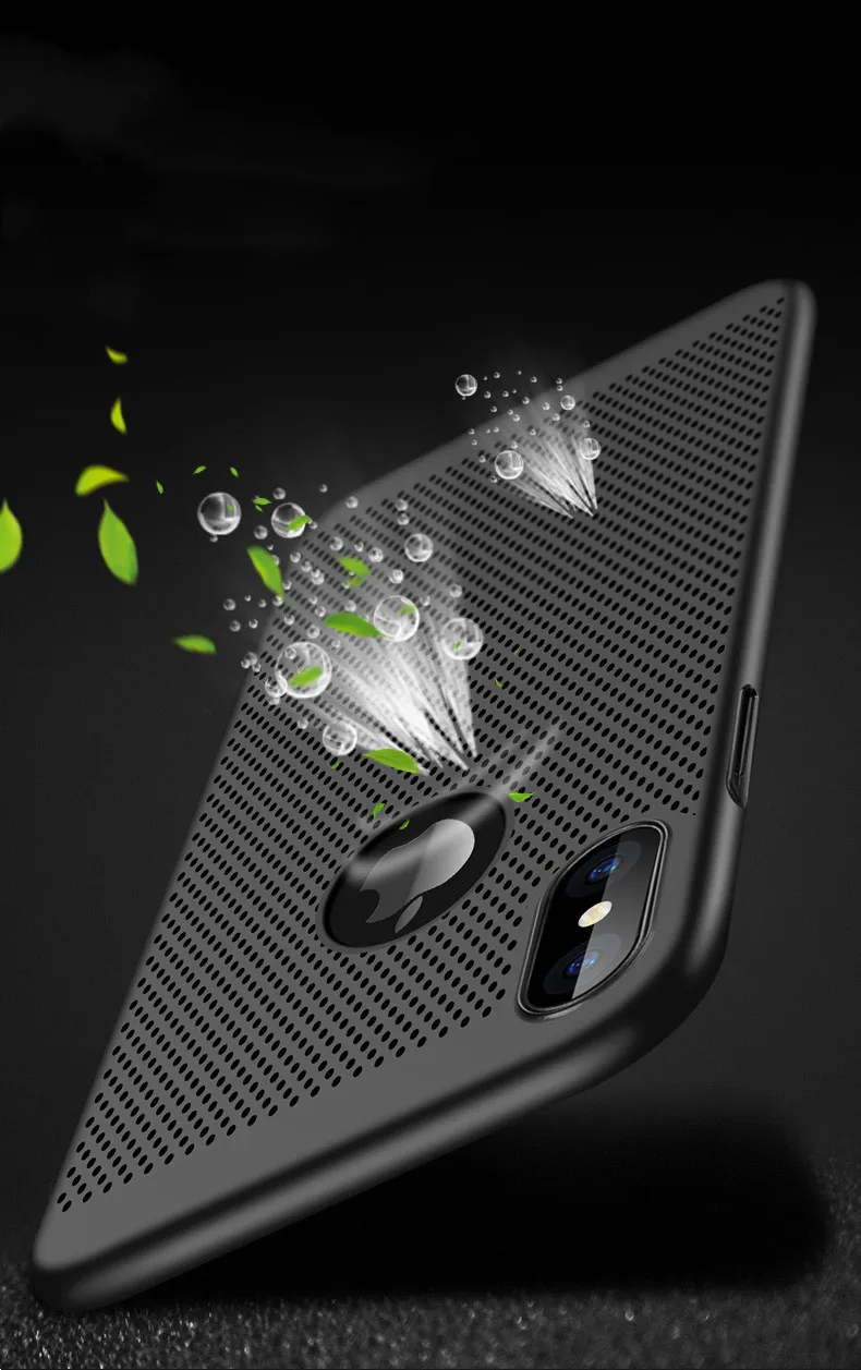 Ультра тонкий телефон чехол для iPhone 6 6s 7 8 Plus теплоотвод Чехол Жесткий ПК 5 5S SE X XS