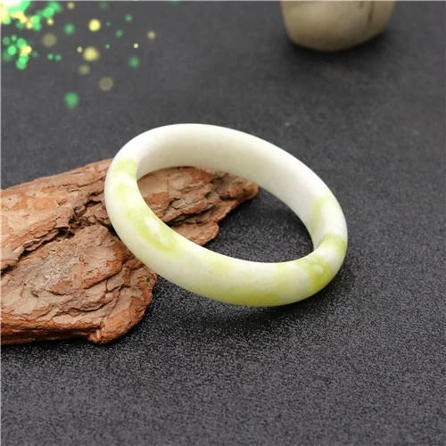 Настоящий натуральный белый нефритовый браслет очаровательные ювелирные