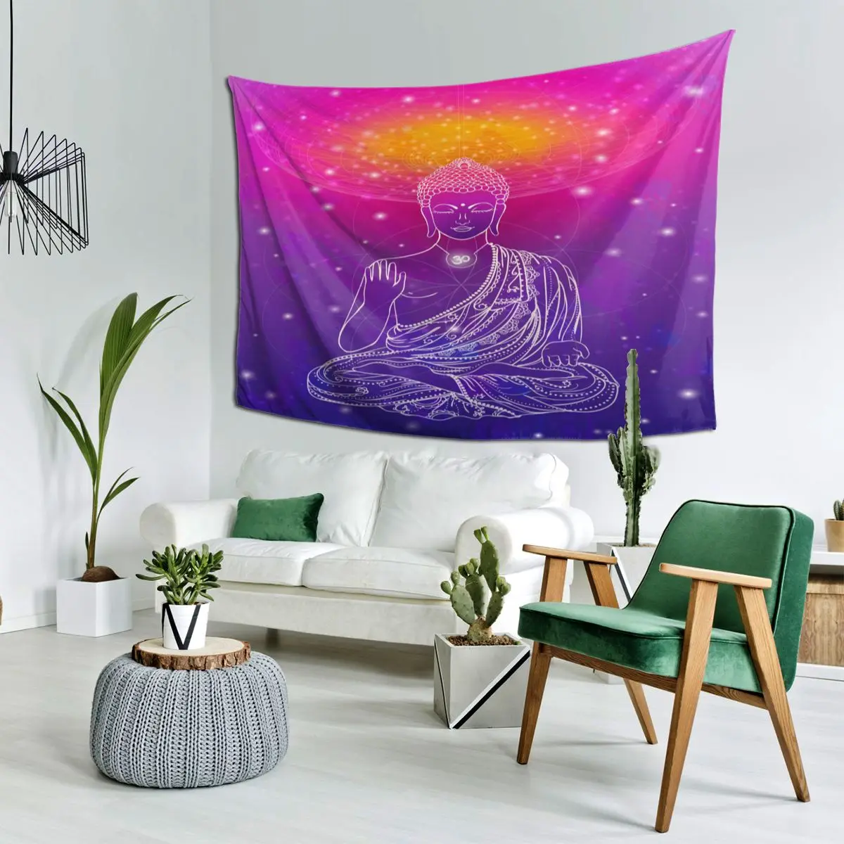 Настенный гобелен с 3D принтом Будды 95x73 см недорогой настенный богемный мандалой