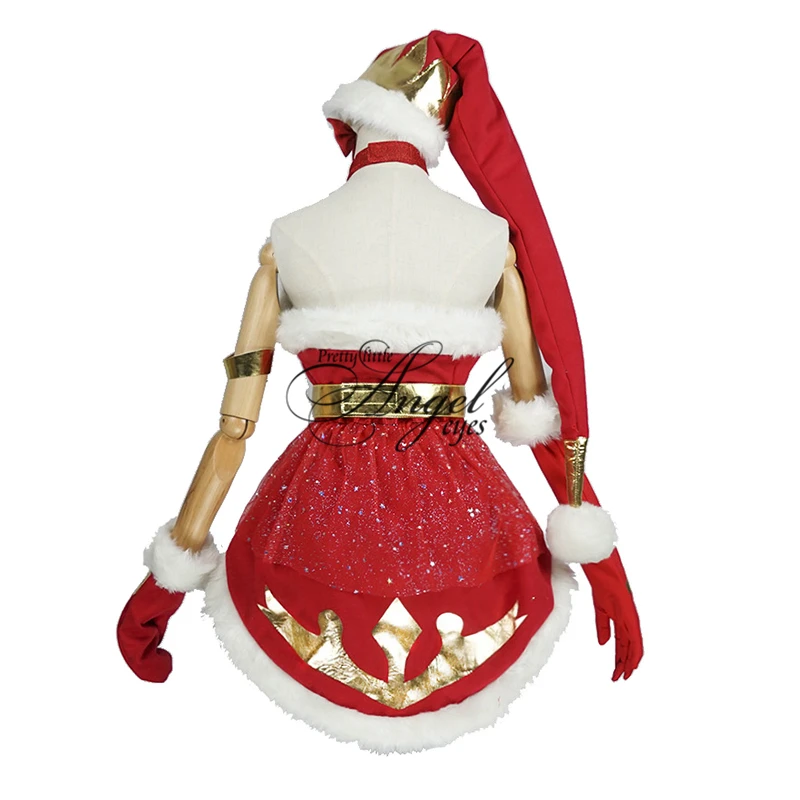 

Hot Game LOL Ice and Snow Festival Jinx Cosplay Christmas Costume Halloween Party Full Set