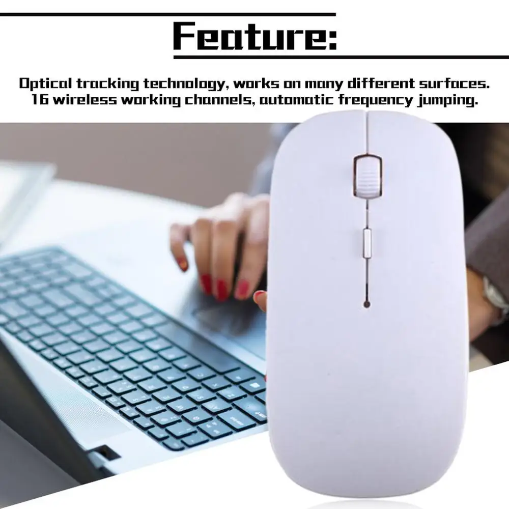 Ultra Thin USB Optical Wireless Mouse 2.4G Receiver Super Candy Color Slim for Desktop Computer PC Laptop | Компьютеры и офис
