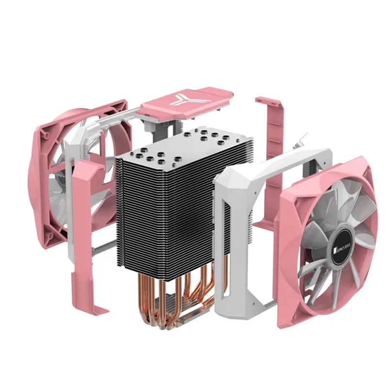 Jonsbo CR1100 Tower CPU Cooler 6 Heat Pipes Grey/Pink Radiator 120mm Cooling Quiet Fan For Intel 775/1150/1151/1155/1156 AM4/AM3 enlarge