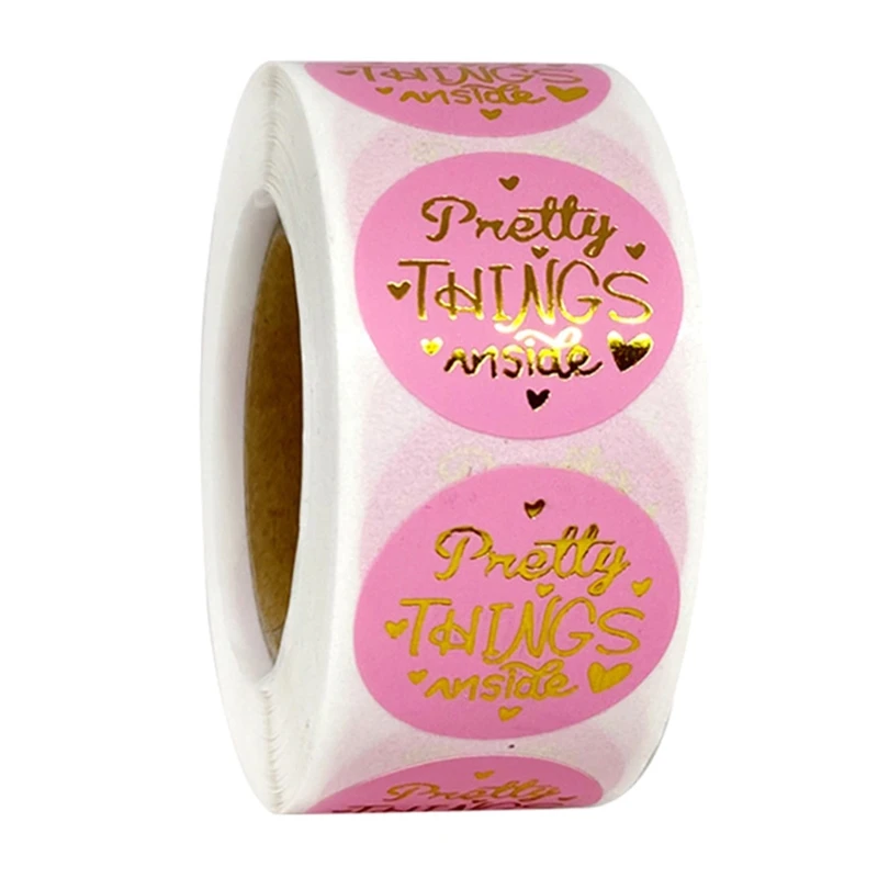 

500pcs Pretty Things Inside Adhesive Stickers Thank You Seal Label for Wedding