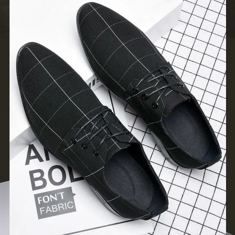 

Men's leather shoes fashionable multi-functional men's formal British hairstylist pointed breathable suit sneakers