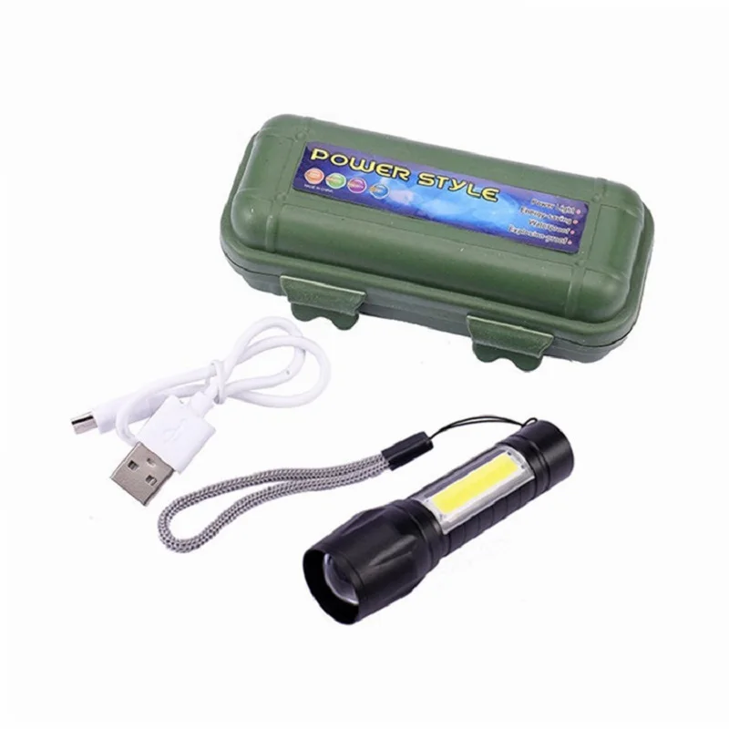 

Power Torch Aluminum Alloy USB Rechargeable LED Mini Telescopic Zoom 511