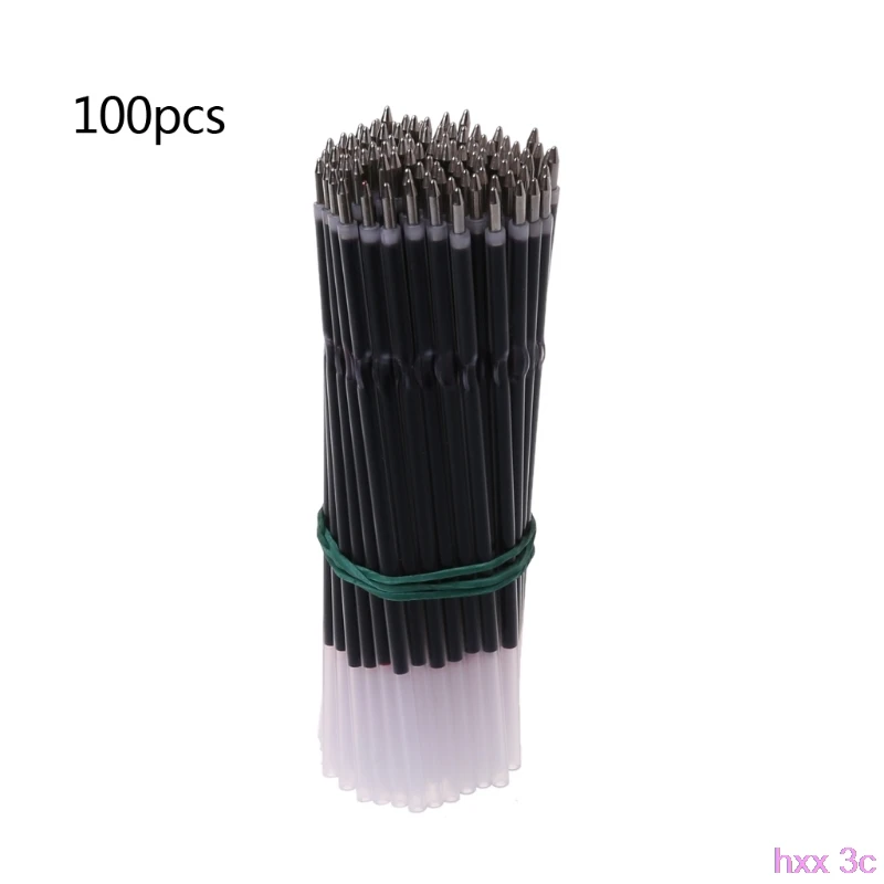 

New 100Pcs 0.7mm Ballpoint Pen Refill Black Blue Red Stationery School Office Supply