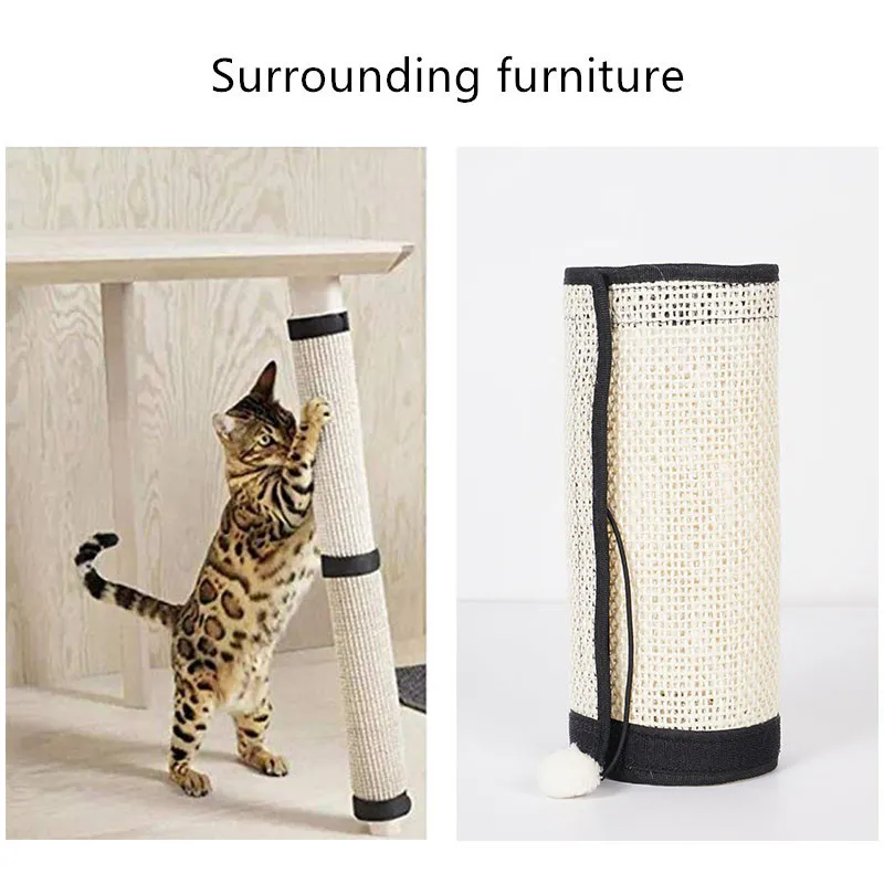 Коврик-Когтеточка для кошек натуральная сизальная Защитная подставка мебели