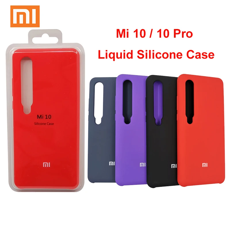 Жидкий силиконовый чехол для Xiaomi Mi10 Mi 10 Pro шелковистая мягкая на ощупь задняя