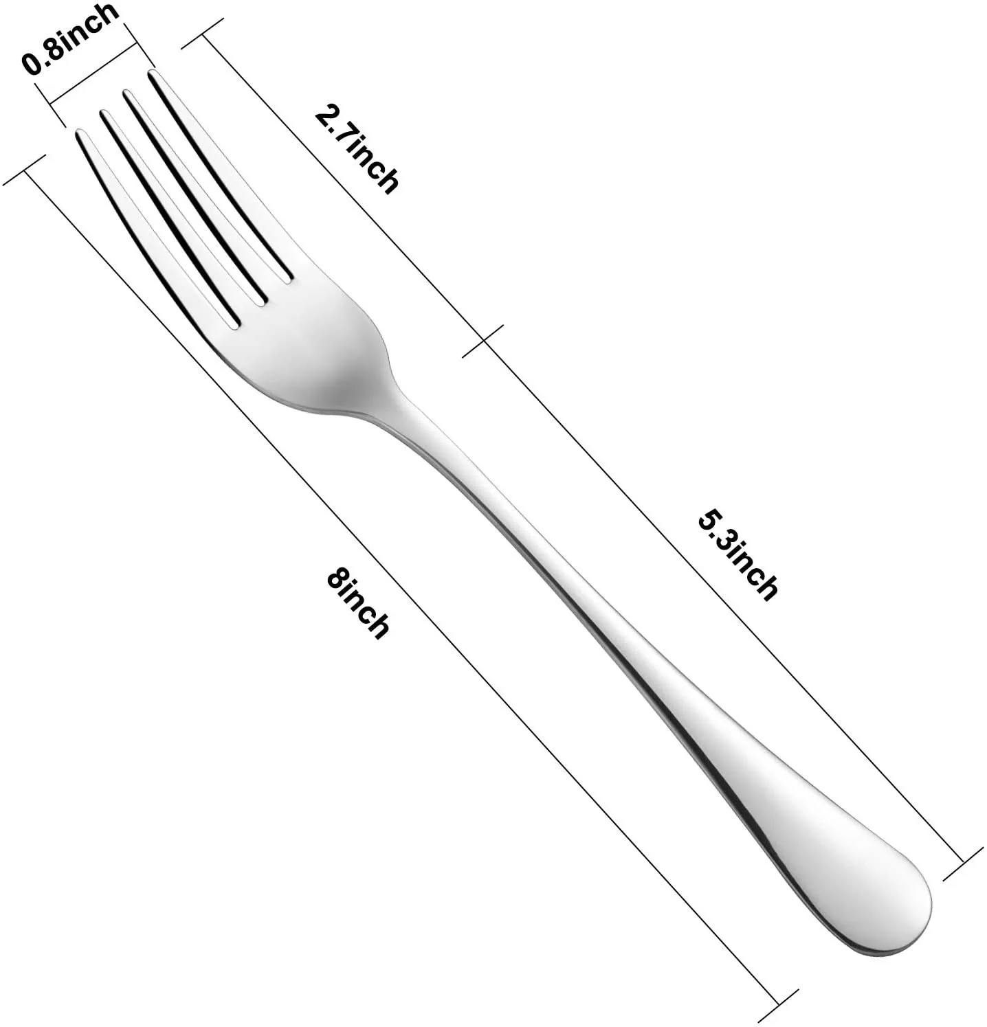 

Set Of 16 Top Food Grade Stainless Steel Silverware Forks Table Forks Flatware Bento Box Accessories Articoli Per La Tavola