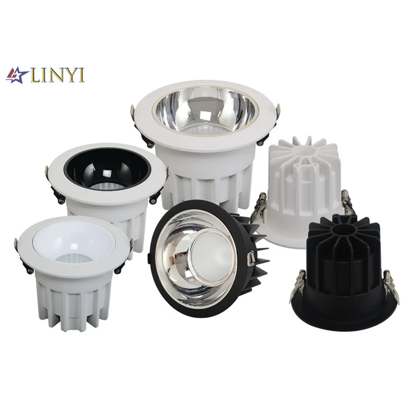 

2021 Anti-glare LED Recessed Downlight White 7W 12W 18W 24W 30W 40W Dimmable AC 110V 220V Round Ceiling Light Spotlight Lighting