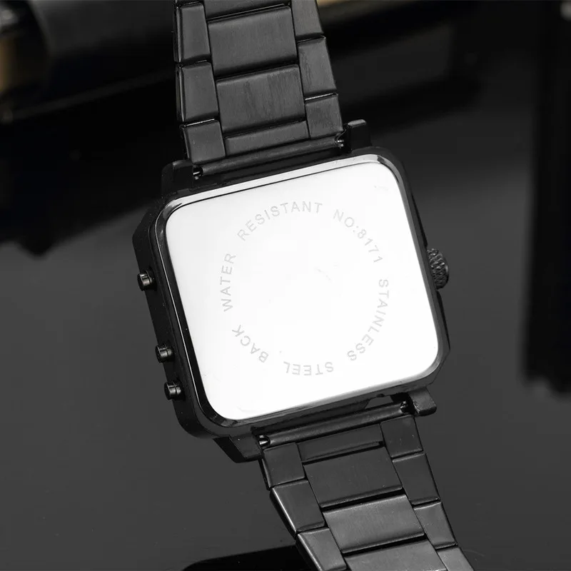 Часы со стальным ремешком золотые часы многофункциональные спортивные с