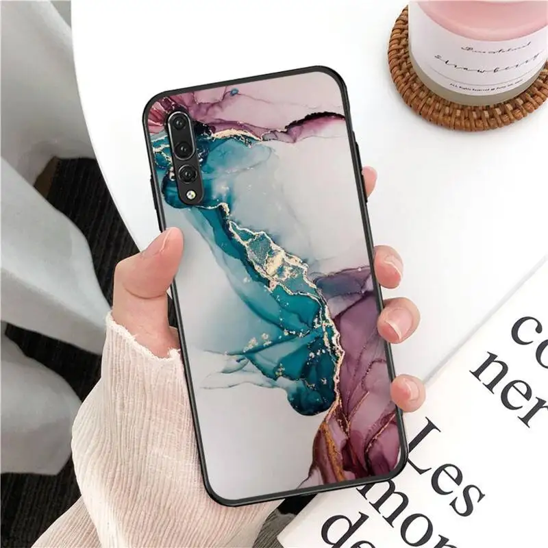 

Vintage Marble Phone Case for Huawei P 8 9 10 20 30 40 lite pro Psamrt Cover