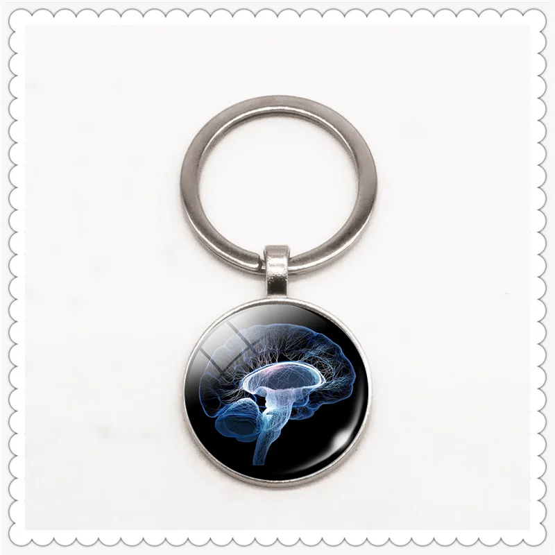 Медицинский сигнал сердцебиения Анатомия сердца шаблон брелок Стекло Ювелирные