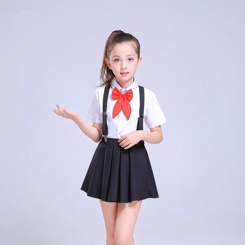 Style4 Детская японская школьная форма, юбка для девочек, для колледжа, хора, сцены, одежда для студентов, корейские модные костюмы - Цвет: Style4