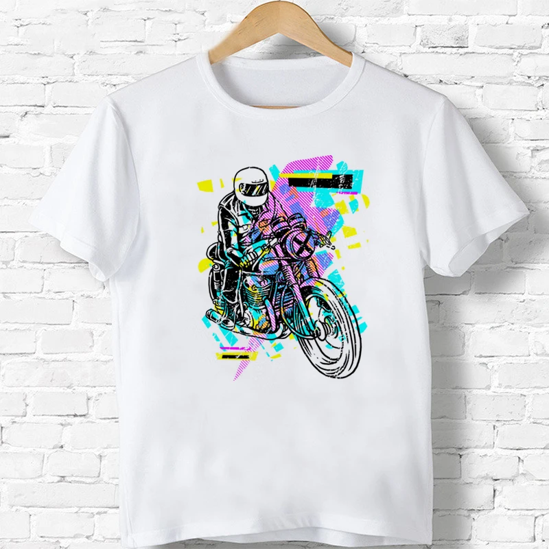 

Pop в байкерском стиле для мальчиков Модная одежда для девочек Футболка Harajuku Kawaii футболки с героями мультфильмов и его друзья» для мальчиков;...