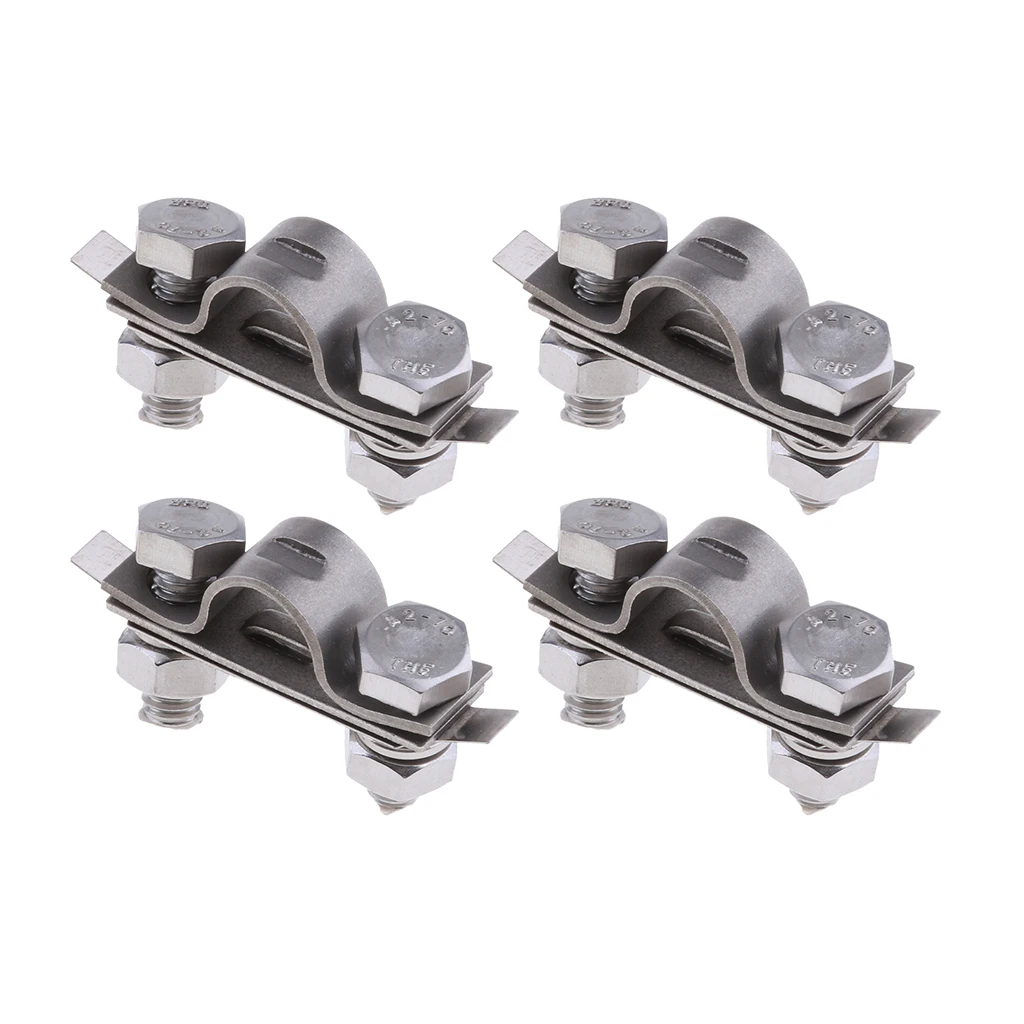 

4Pcs 304 Stainless Steel Control Cable Clamp Boat Marine Parts