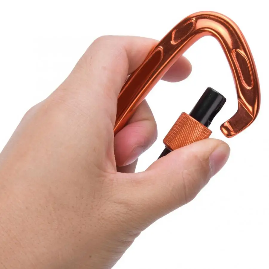 

Mountaineering Caving Rock Climbing Carabiner D Shaped Safety Master Screw Lock Buckle Escalade Climbing Carabiner Equipement