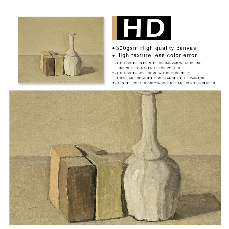 Giorgio Morandi натюрморт фотография искусство на холсте для гостиной Декор спальни