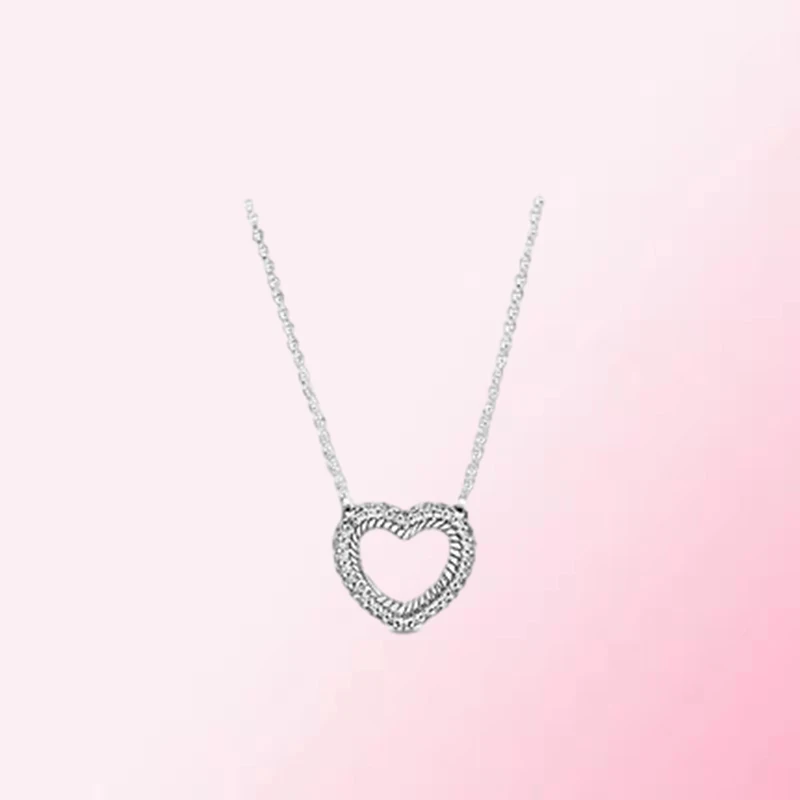 

1:1 Make PanDO 925 Sterling Silver Custom Love Couple DIY Necklace