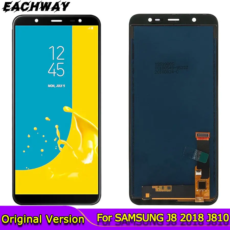 ЖК-дисплей для Samsung Galaxy J8 2018 J810 SM-J810 J810M сенсорный экран дигитайзер в сборе