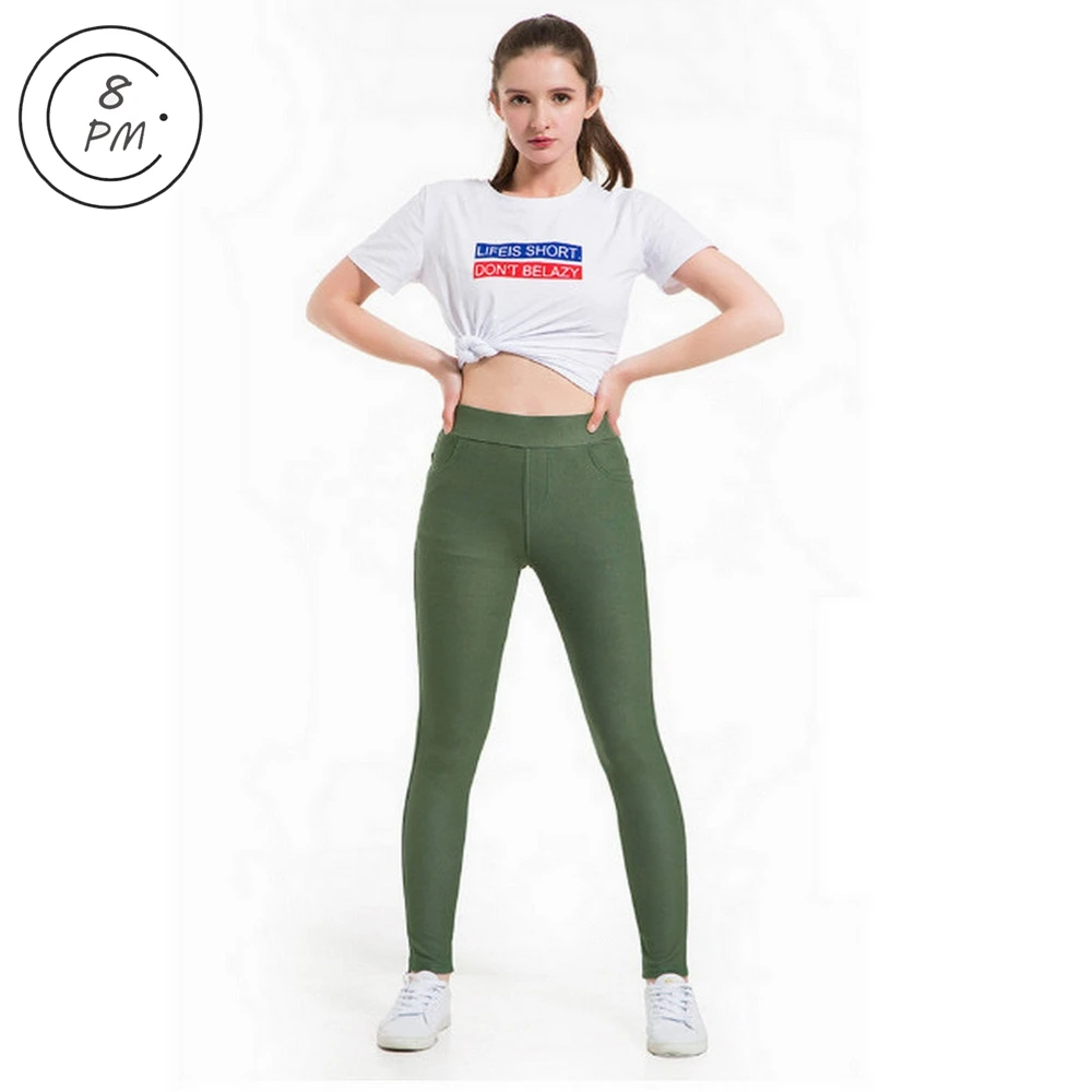 Женские сексуальные леггинсы с пуш ап модные эластичные брюки высокой талией