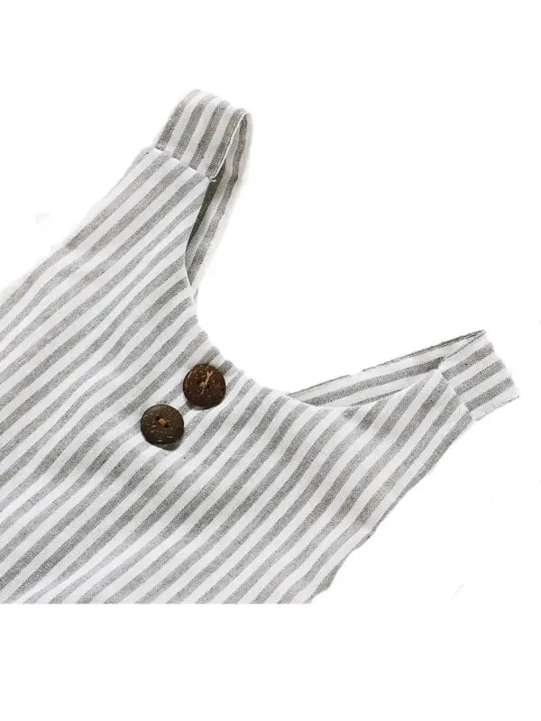 UK Infant Kids Baby Girl Boy Striped Bib Pants Romper Overalls Outfits Clothes |