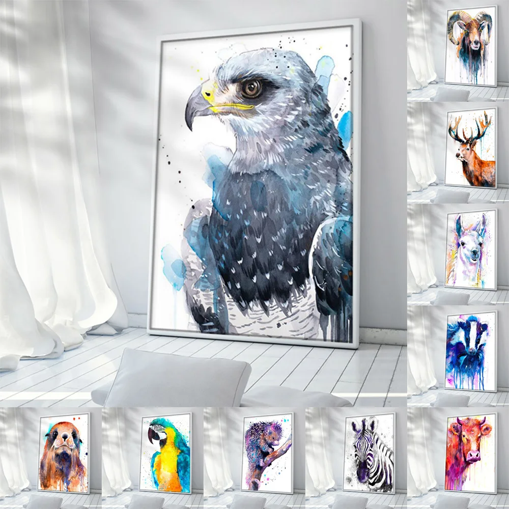 Nordic graffiti art abstract animal poster color printing canvas painting office living room corridor home decoration mural | Дом и сад
