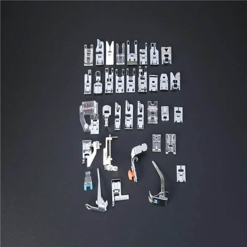 35Pcs Mini Sewing Machine Presser Foot Feet For Brother Singer Janome Braiding Blind Stitch Darning Set Accessories | Дом и сад